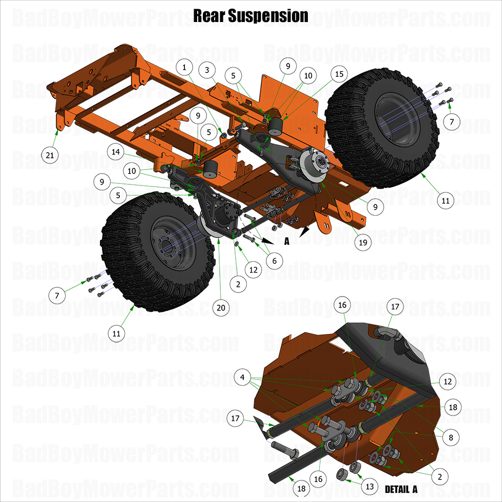 3882 - Bad Boy Mower Parts Lookup > 2025 > Renegade - Gas > Rear Suspension
